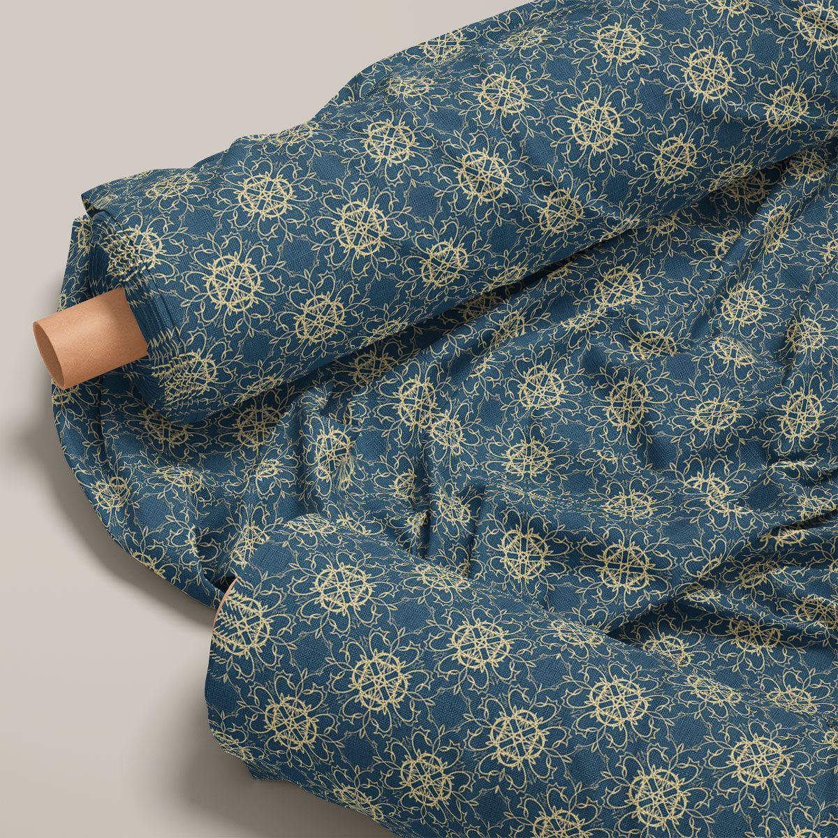 Rhino And Tumbleweed Pattern Geometric Print