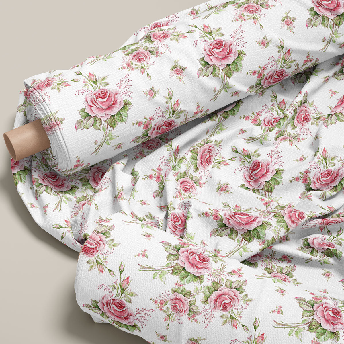 Pink Rose Floral Print