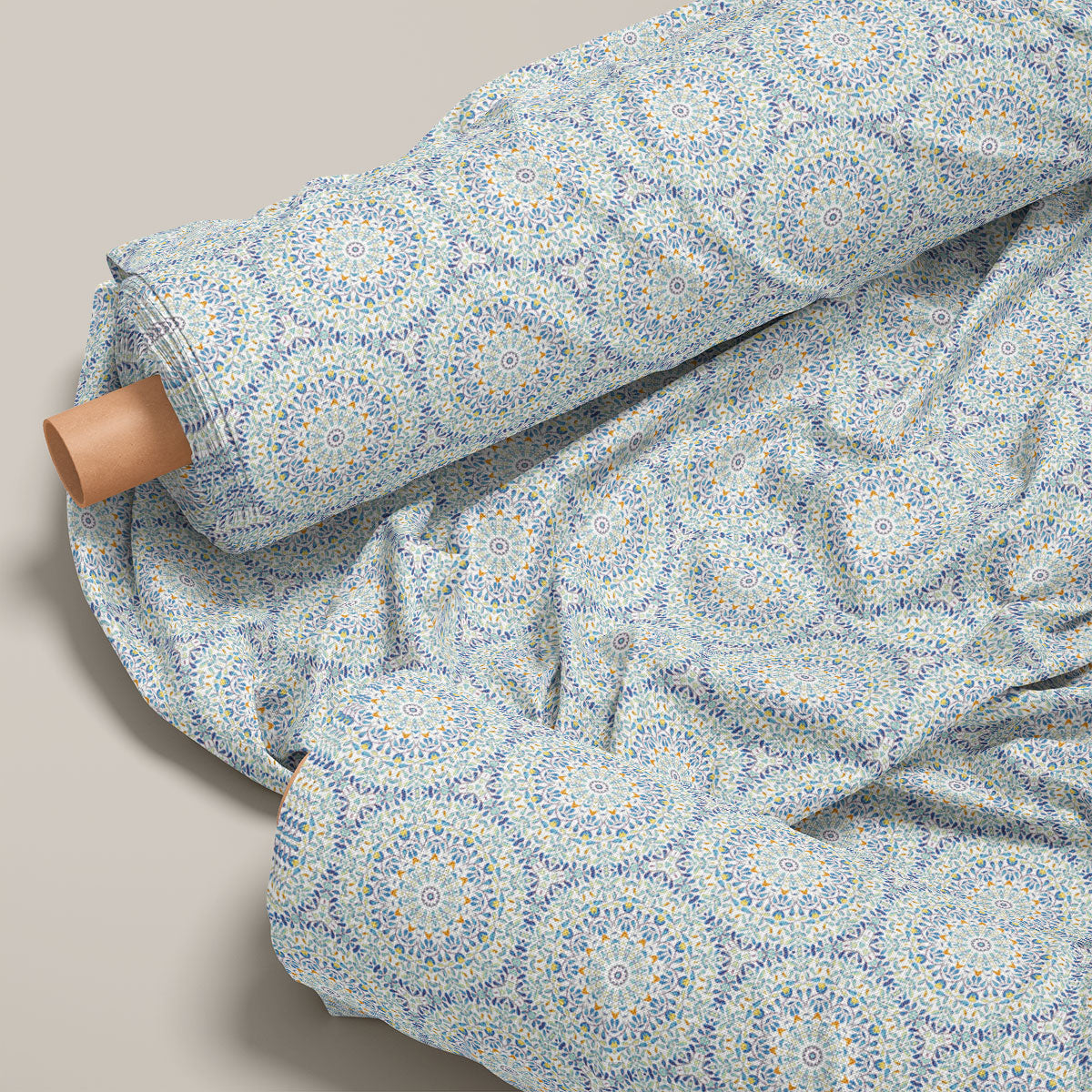 Blue Smoke Pattern Geometric Print