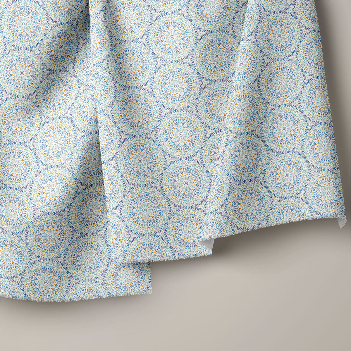 Blue Smoke Pattern Geometric Print