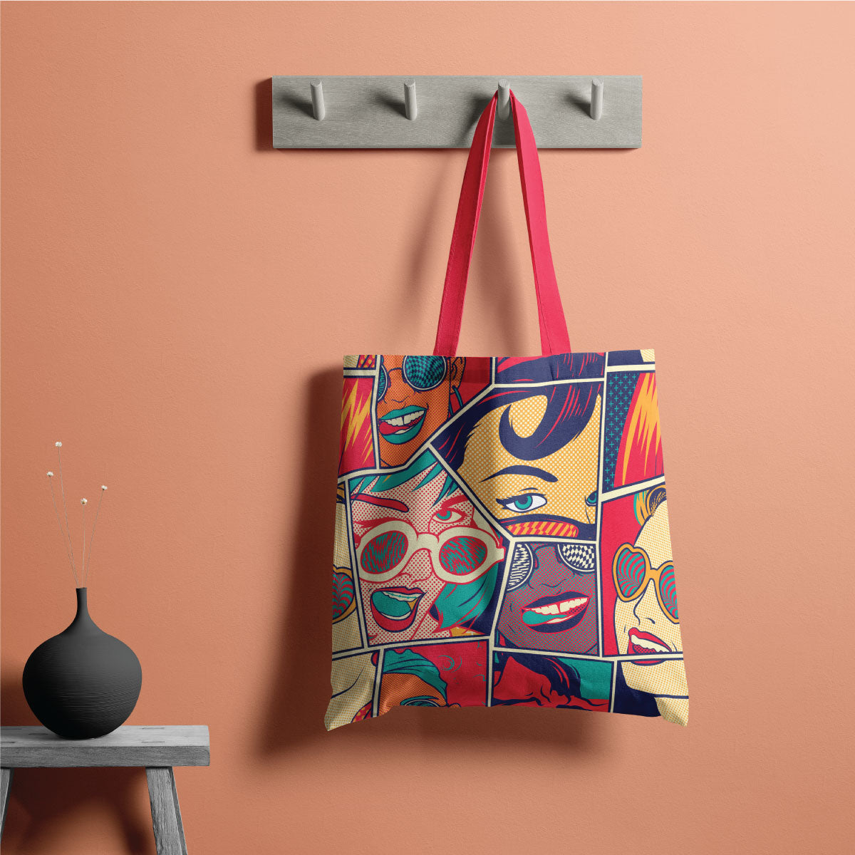 Comic Book Canvas Tote Bag