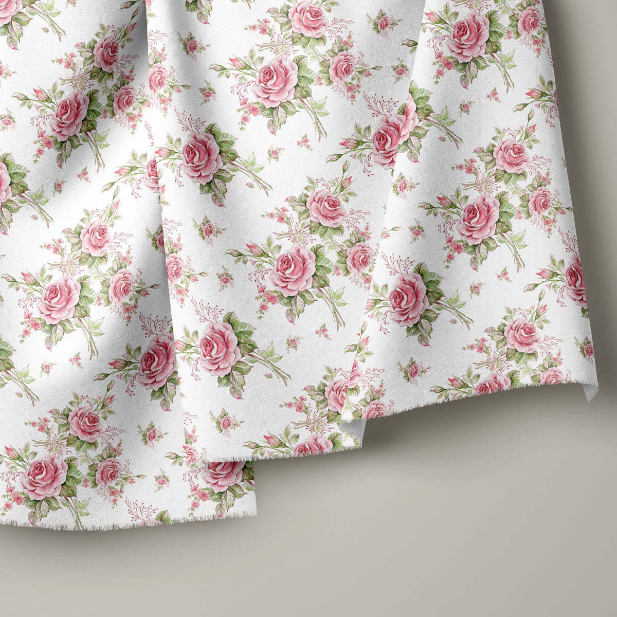 Pink Rose Floral Print
