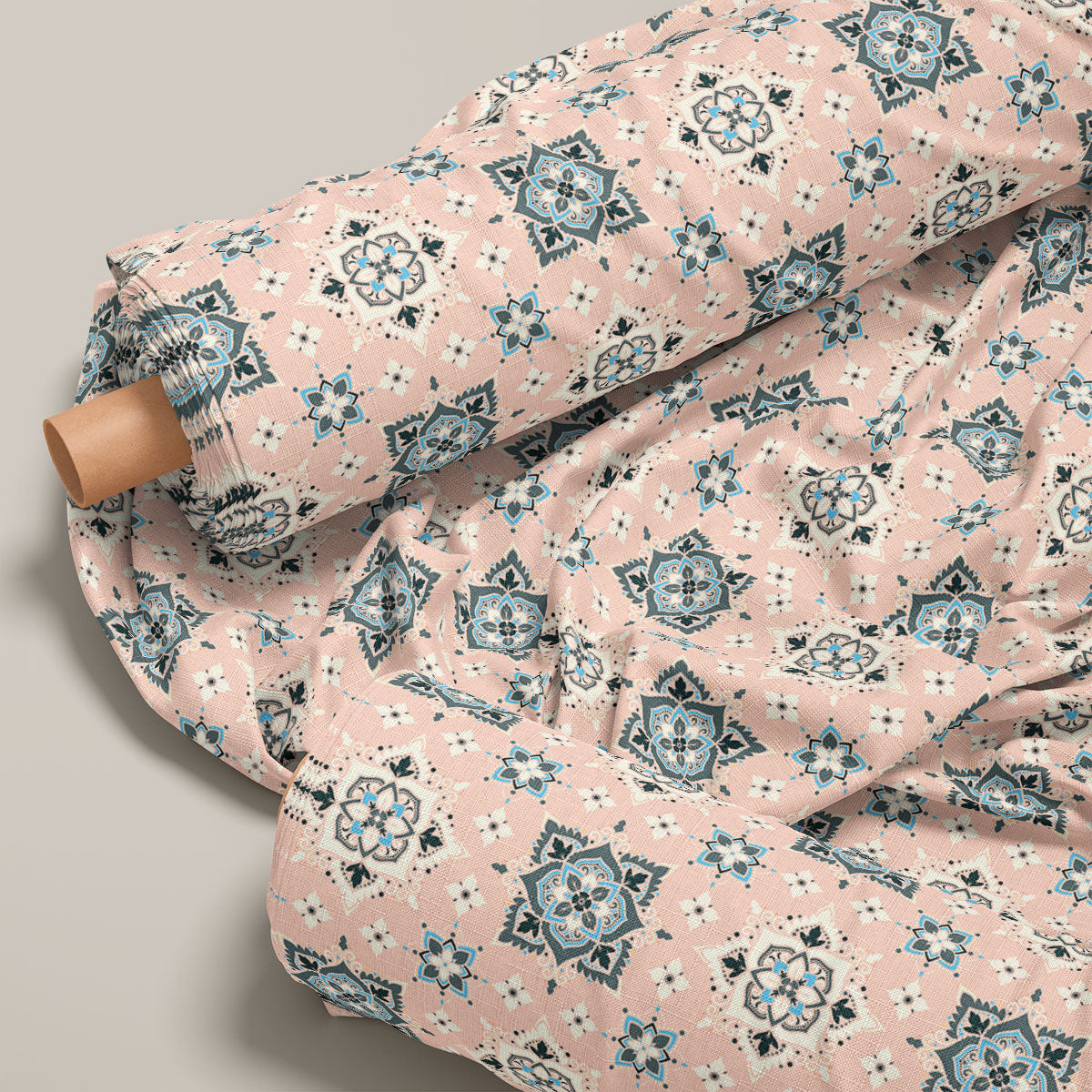 Antique Brasss Geometric Print