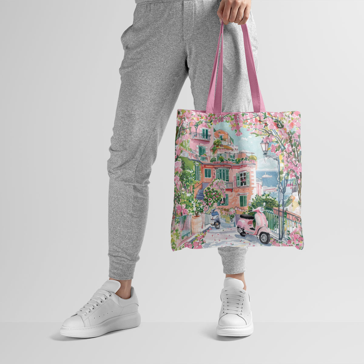 Tuscan Terrace Canvas Tote Bag