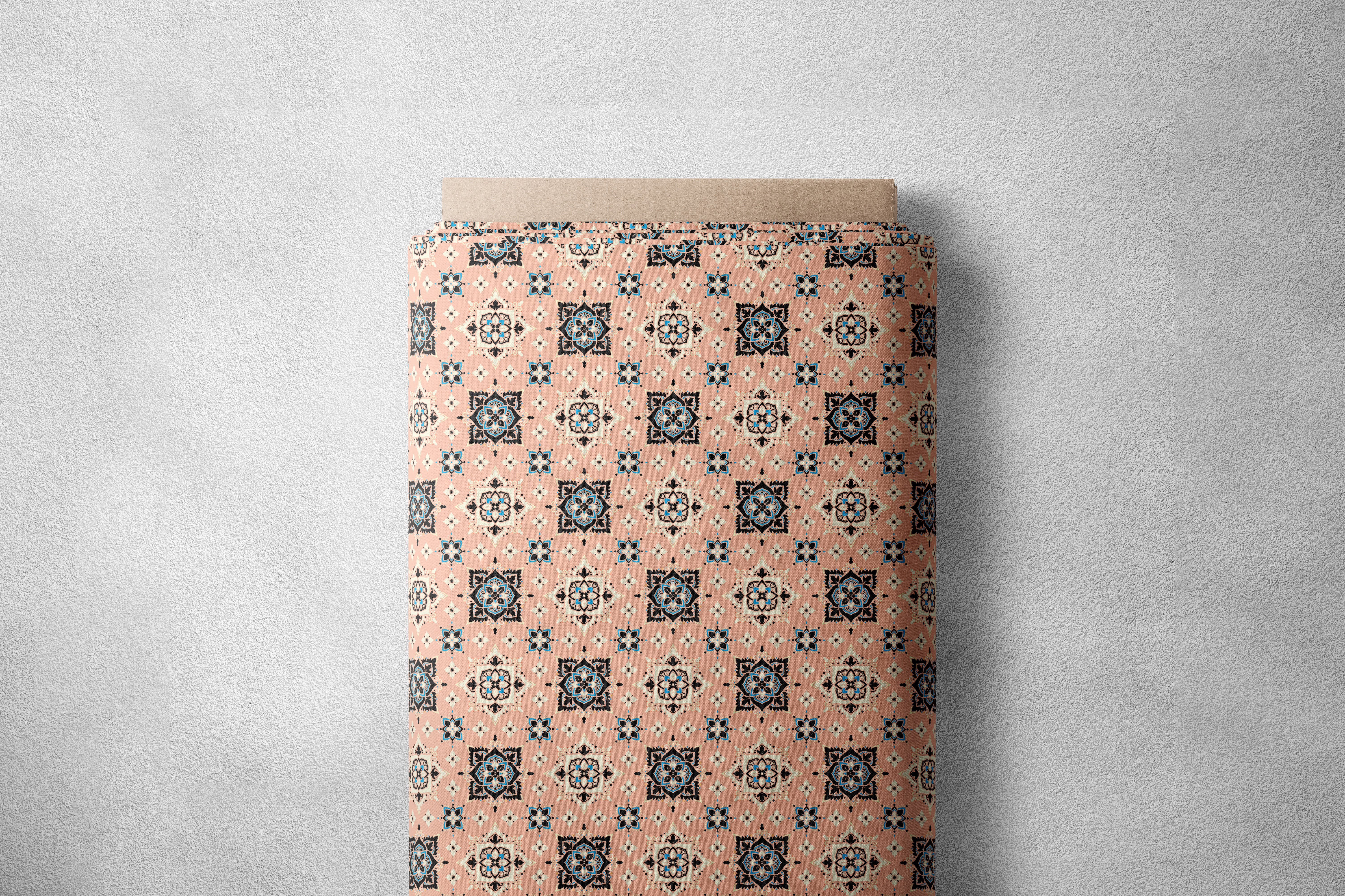 Antique Brasss Geometric Print