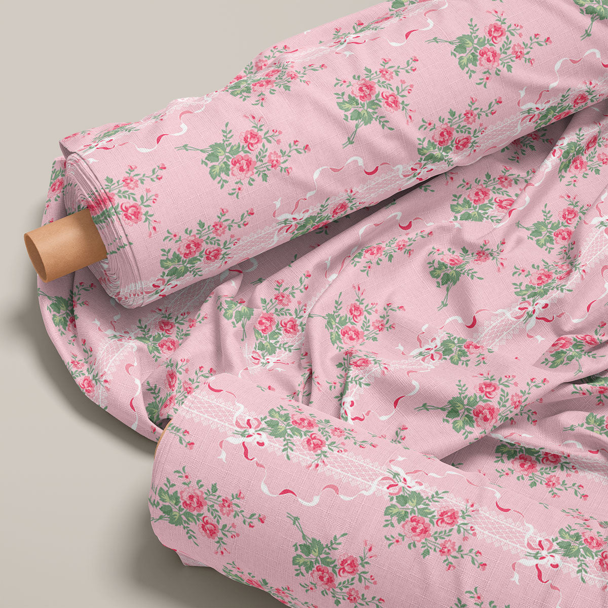 Sea Pink Peonies Floral Print