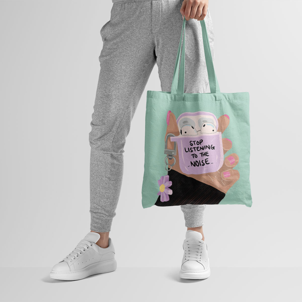 Stop Listening to the Noise Canvas Tote Bag