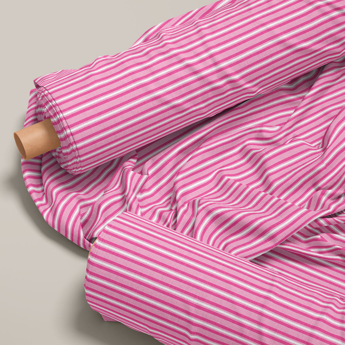 Bright Neon Pink Stripes Print