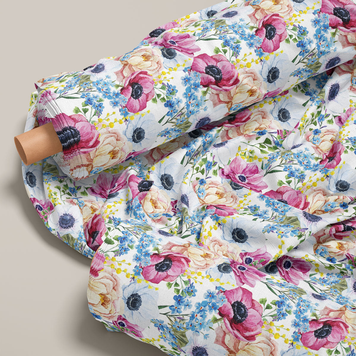 Bashful Pink Peony Floral Print