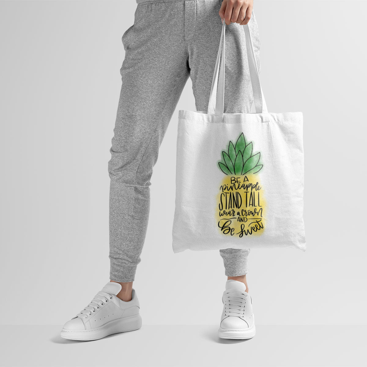Be A Pineapple Canvas Tote Bag