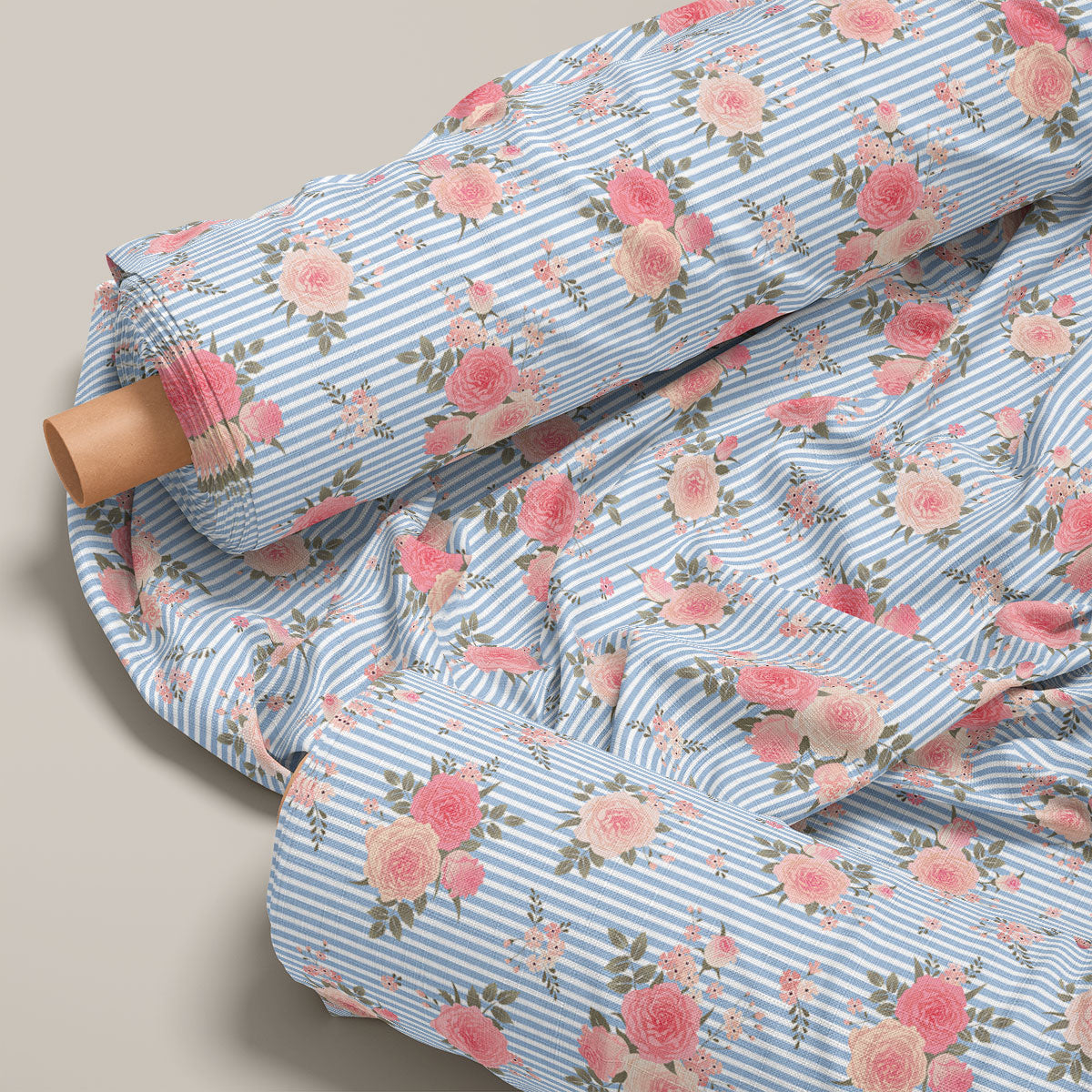 Brick Red Floral Print