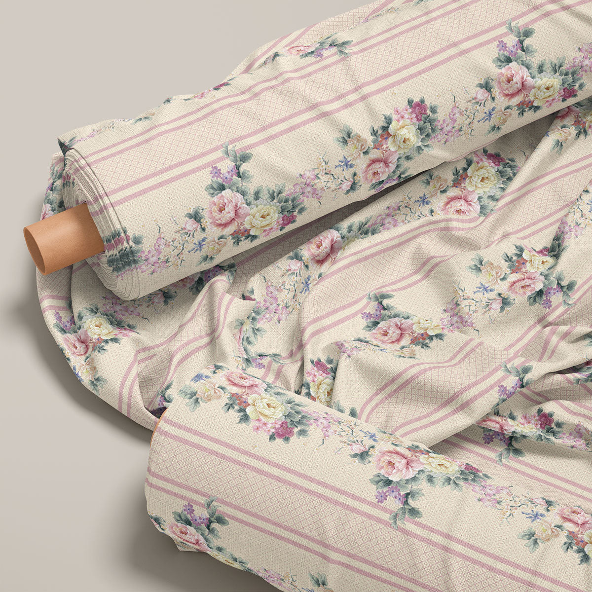 Soft Amber Floral Print