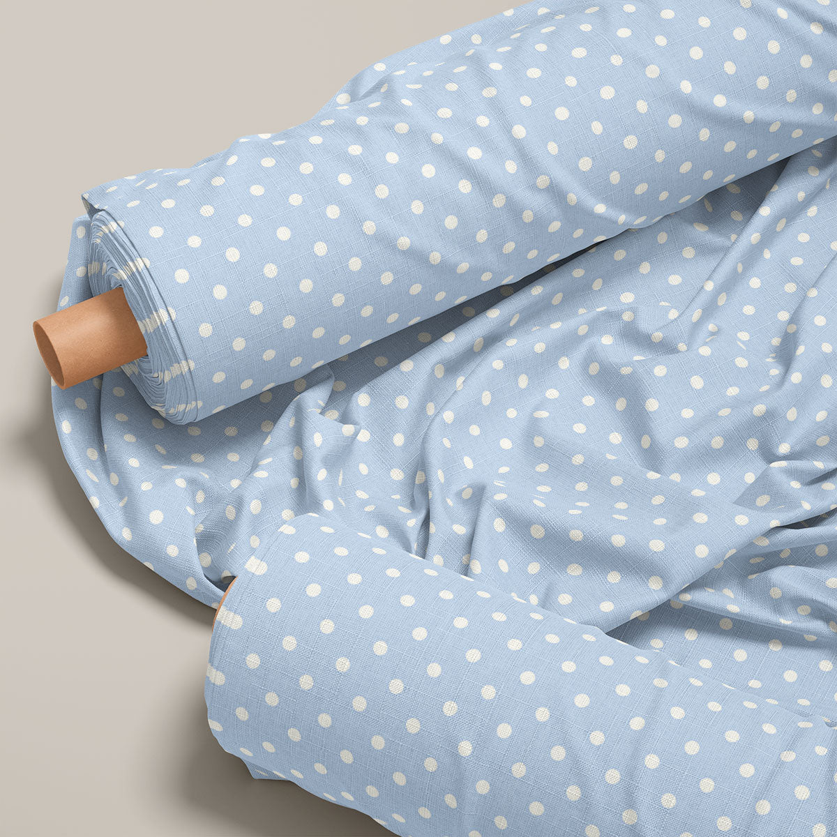 Cadet Blue Polka Dots Print