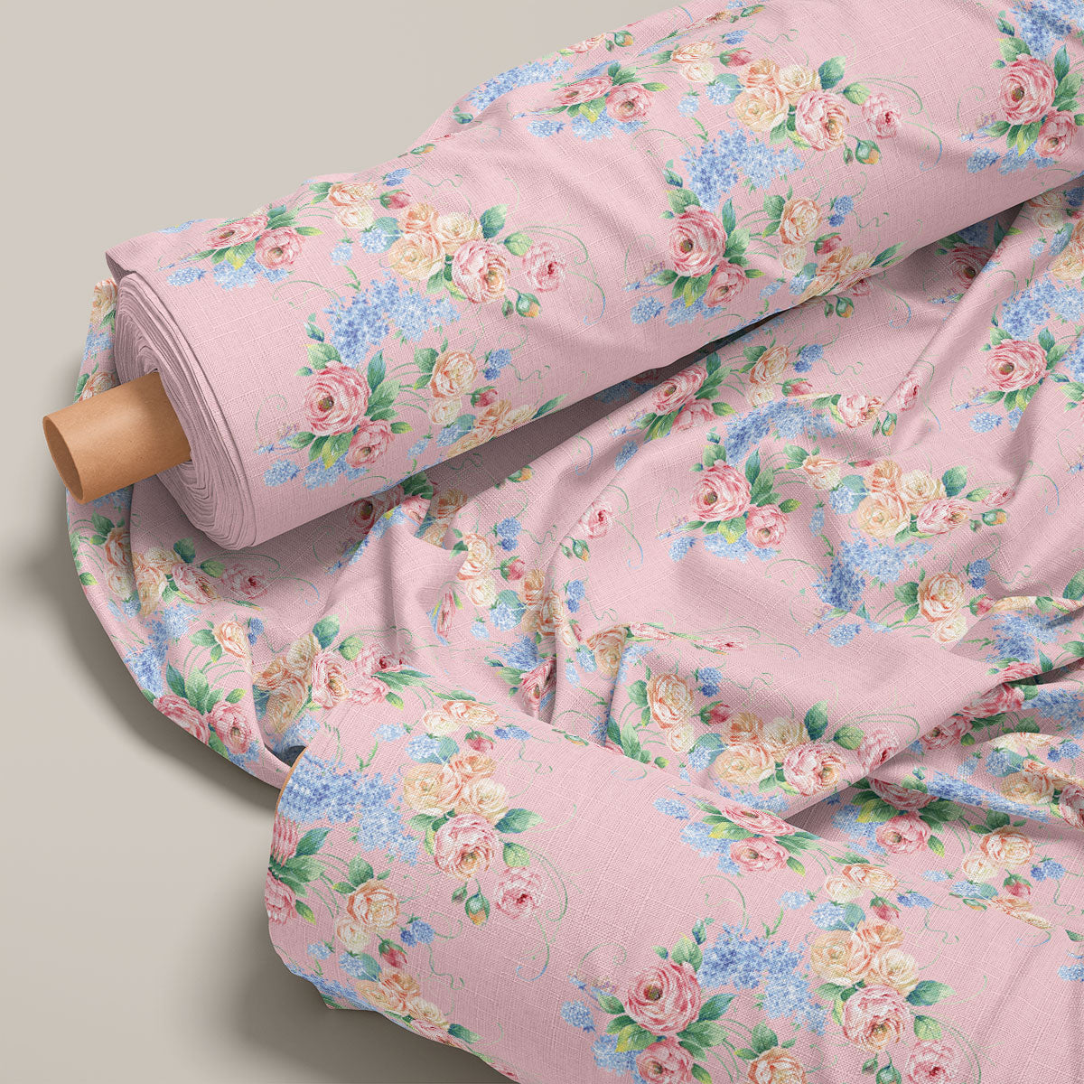 Light Thulian Pink Robyn Rose Floral Print