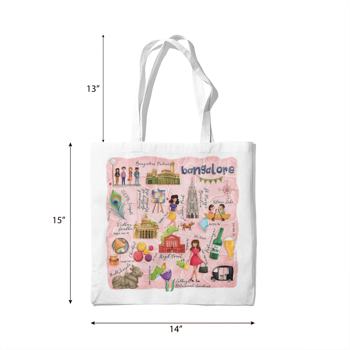 Explore Bangalore Canvas Tote Bag