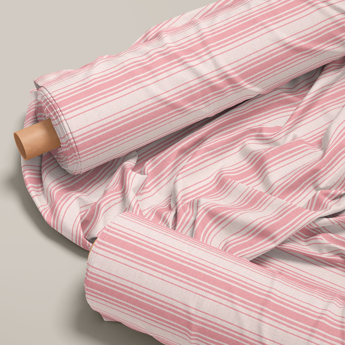 Deep Blush Stripes Print