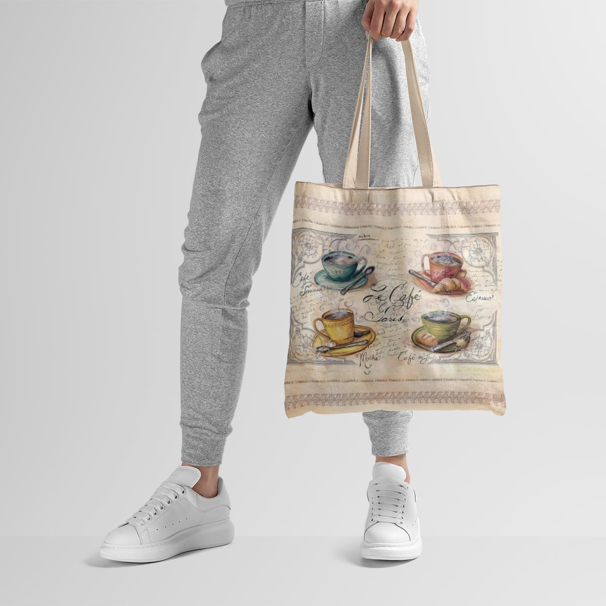 Pastel Vintage Coffee & Pastry Art Tote Bag
