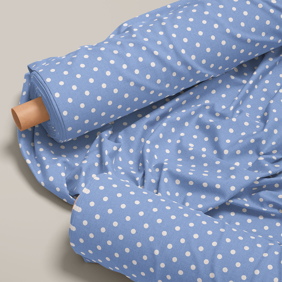 Denim And Hawkes Blue Polka Dots Print