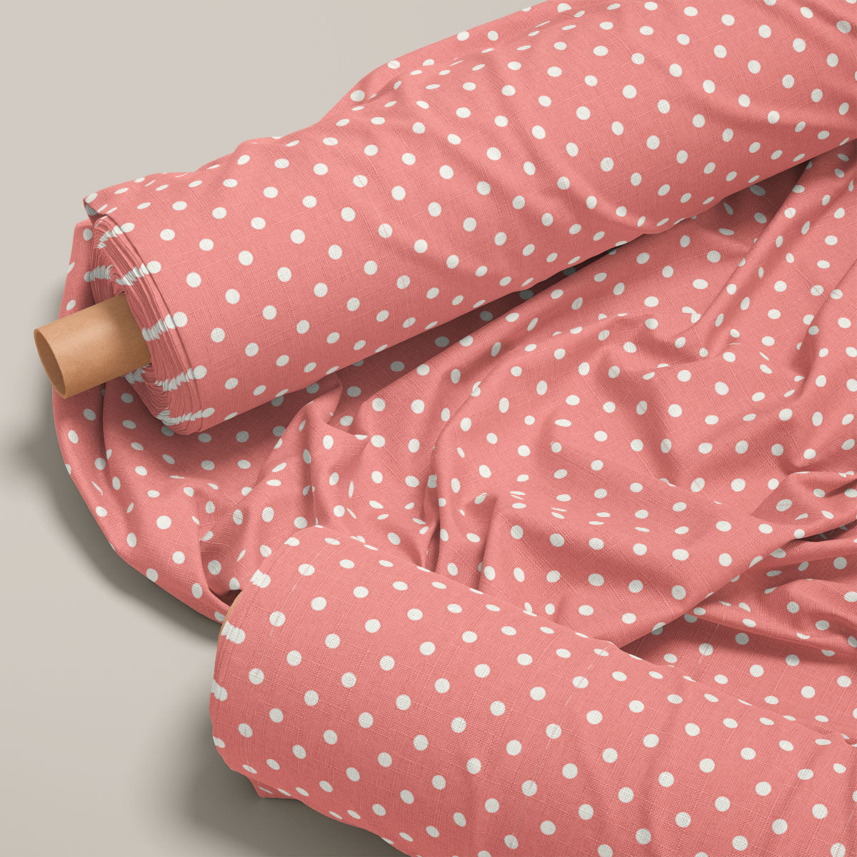 Buttery White Polka Dots Print