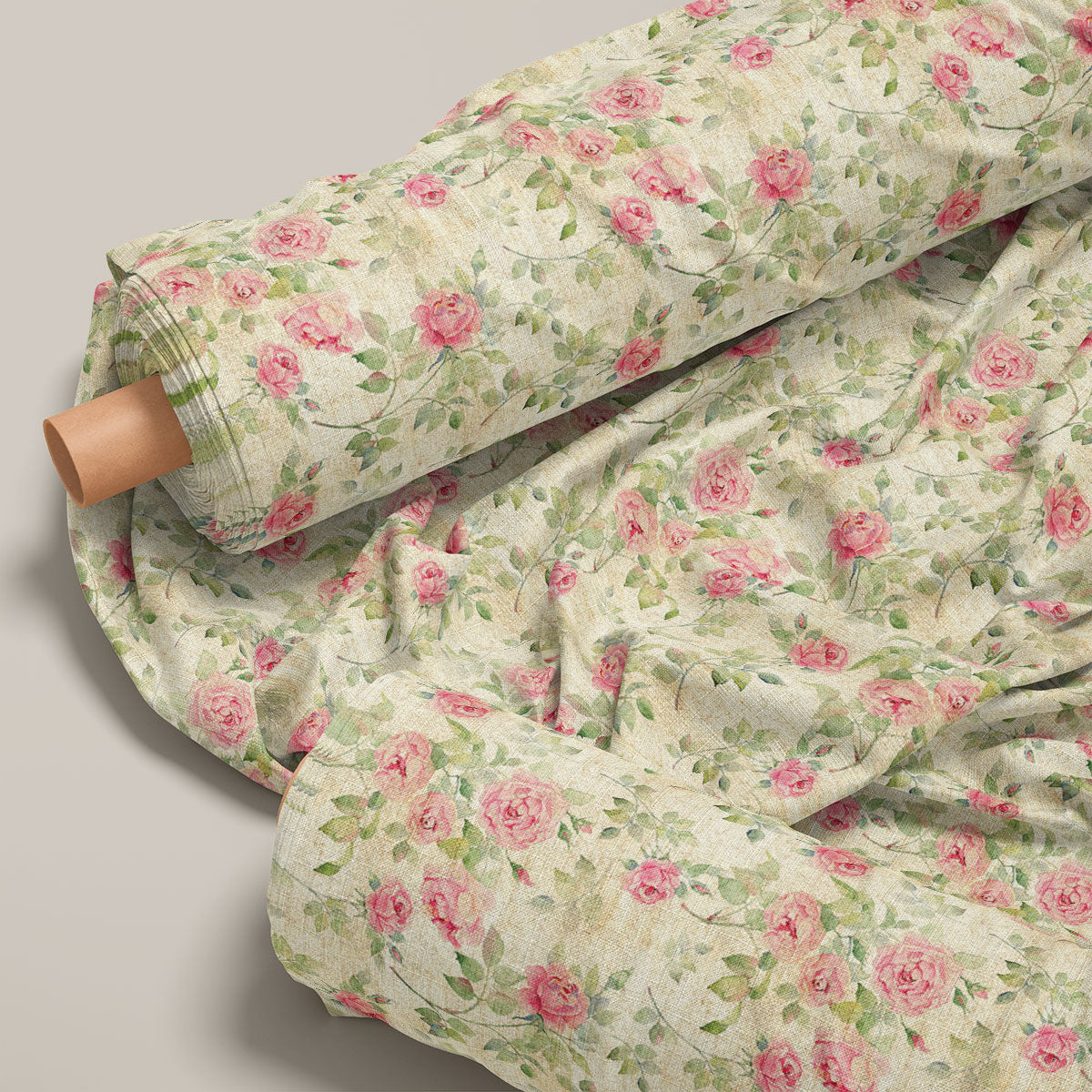 Sea Pink Roses Floral Print