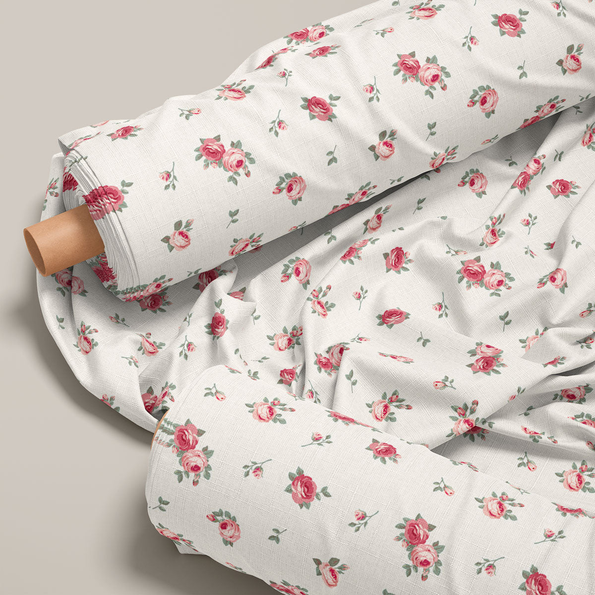 Ruddy Pink Rose Floral Print
