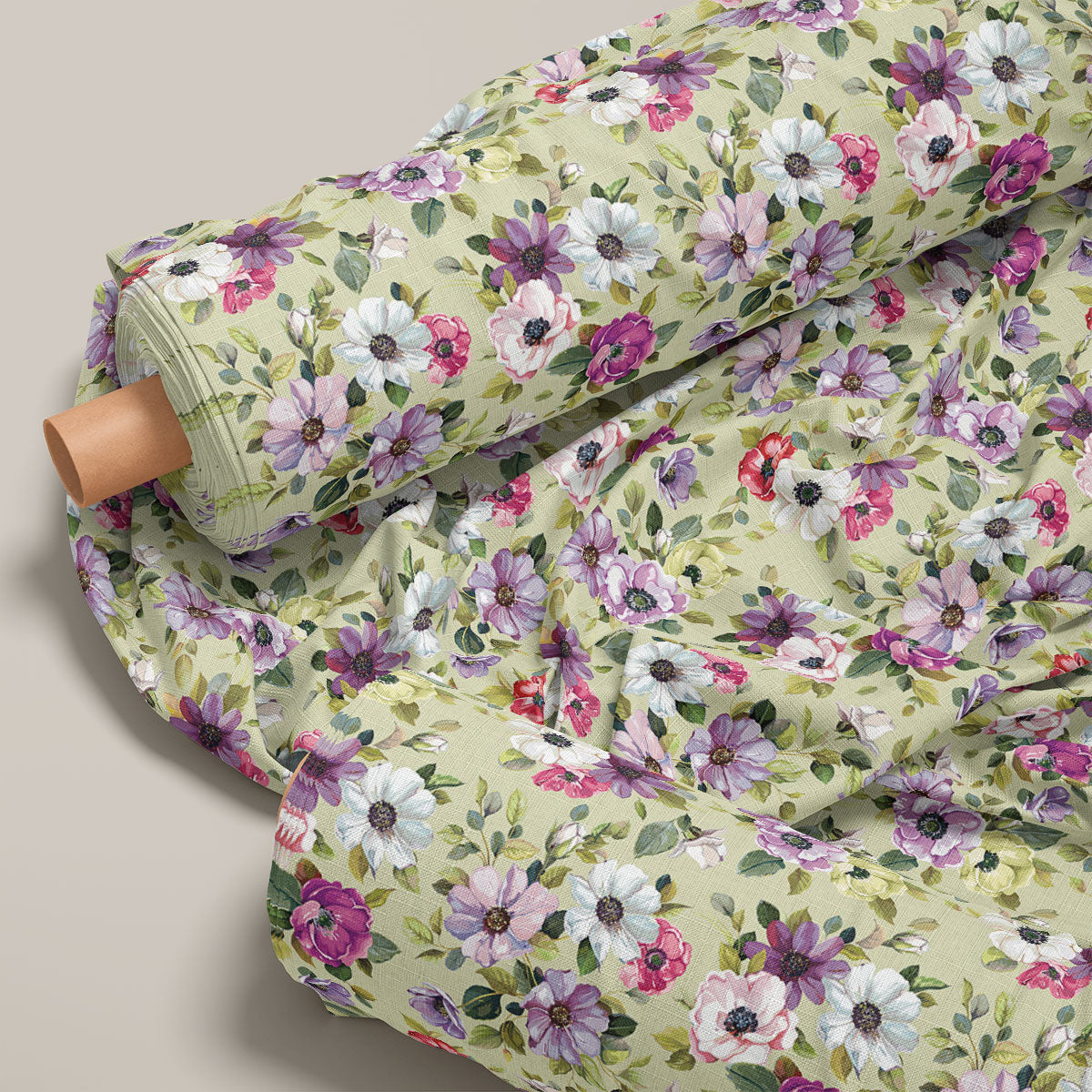 Silver Sand Daisy Floral Print