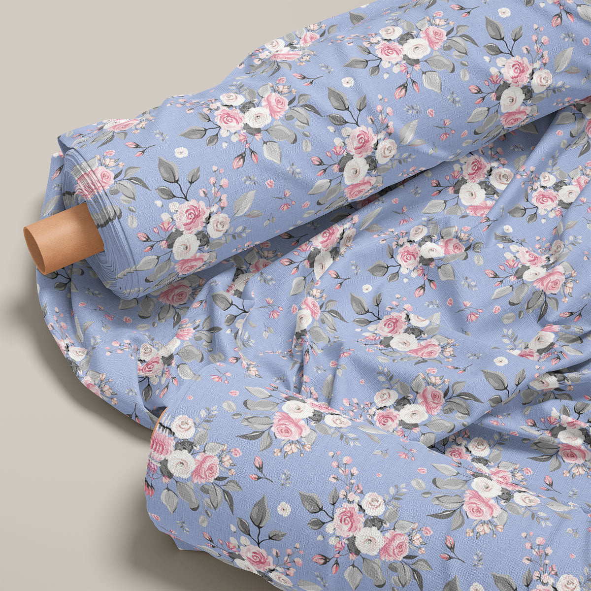 Aluminium & Dusty Rose Floral Print