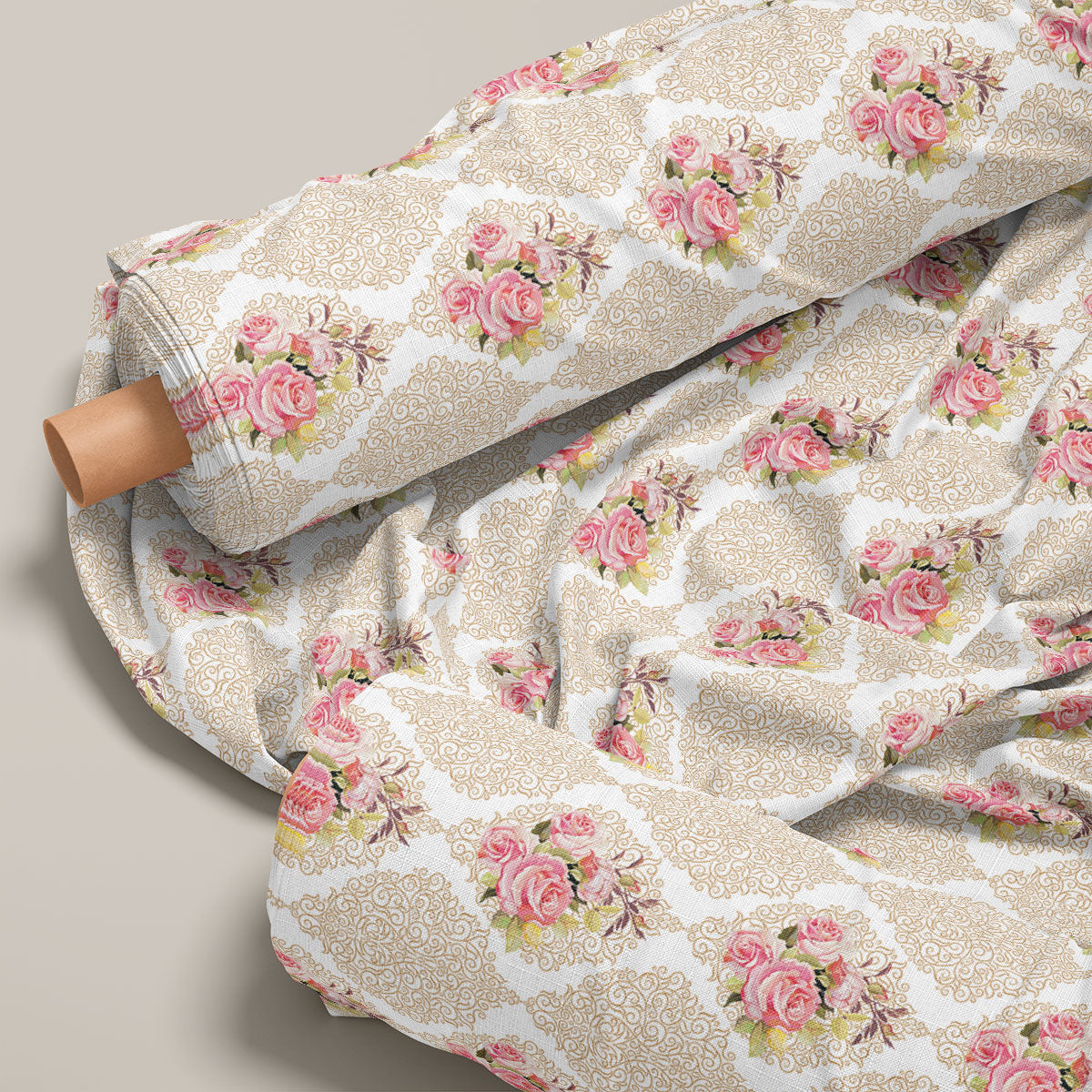 Deep Rose Floral Print