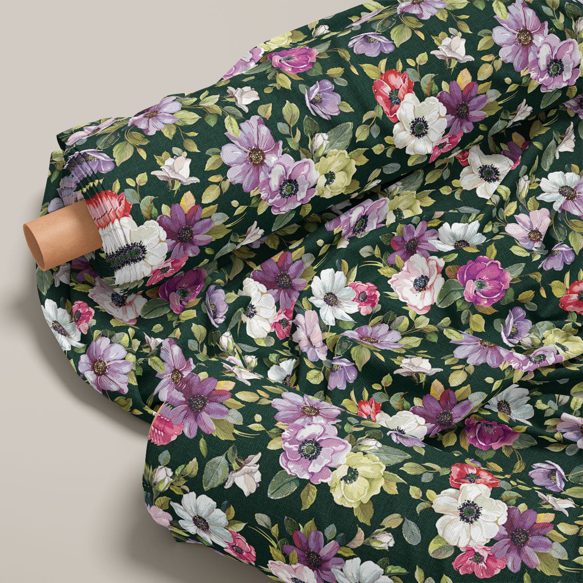 Greyish Purple Daisy Floral Print