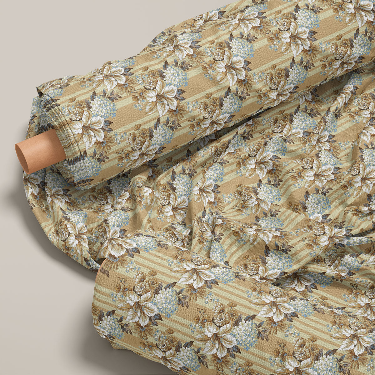 Mushroom And Silk Floral Print