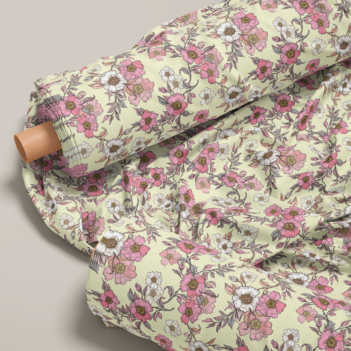 Pale Chestnut  Floral Print