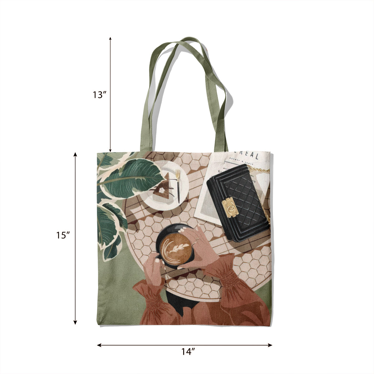 Coffee Break Canvas Tote Bag