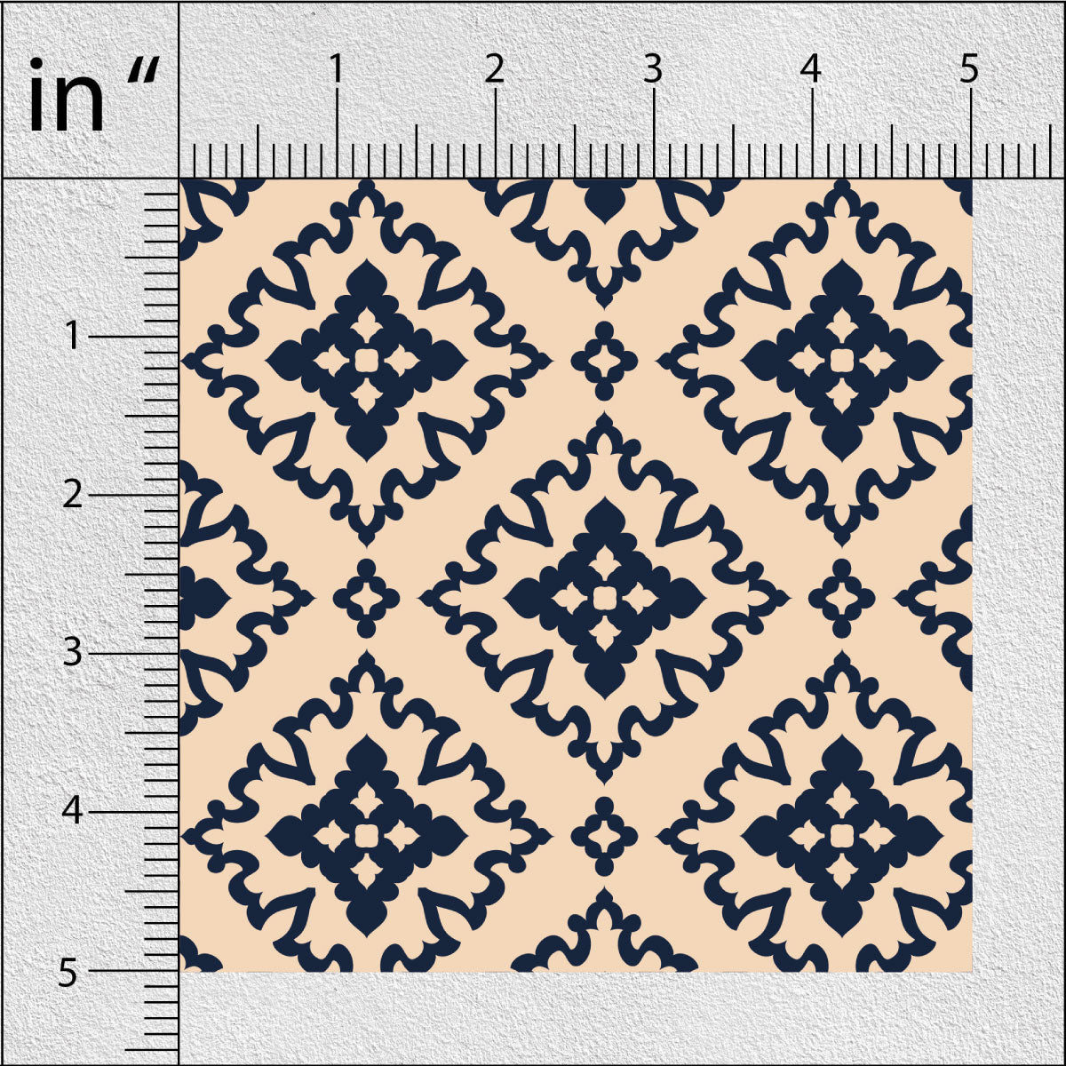 Peach Puff Decorative Ornamental Geometric Print