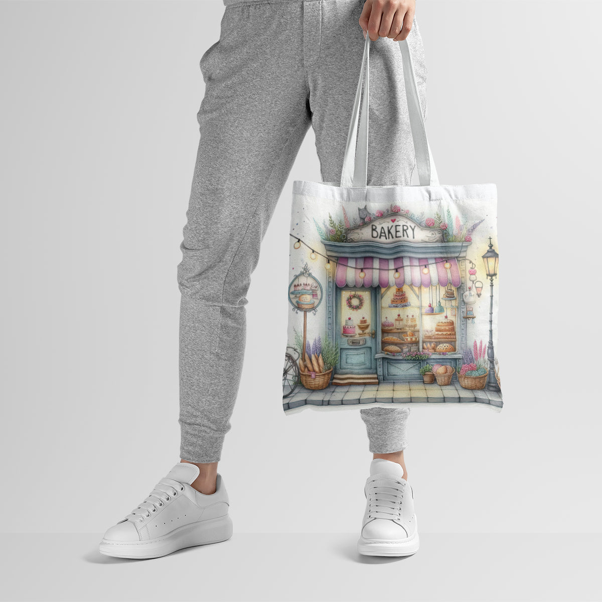 Sweet Pastel Bakery Cottage Front Tote Bag