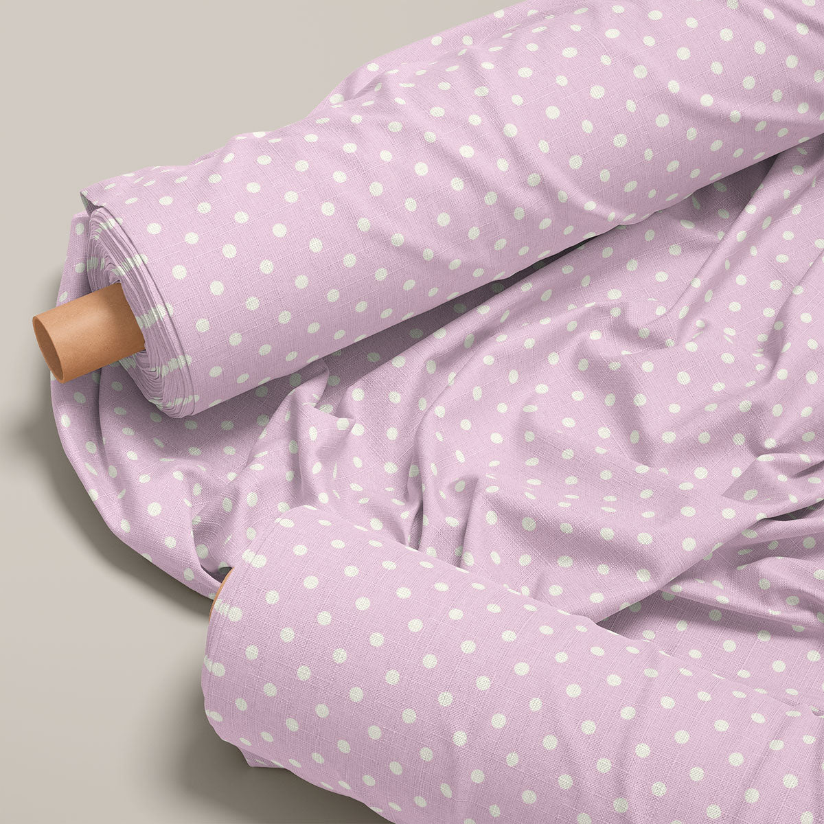 Pale Lilac Polka Dots Print