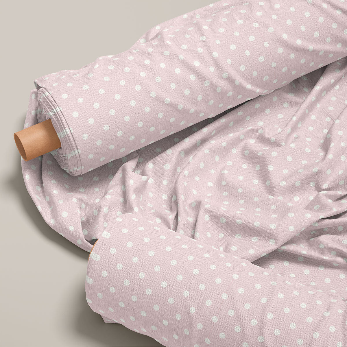 Pale Mauve Polka Dots Print