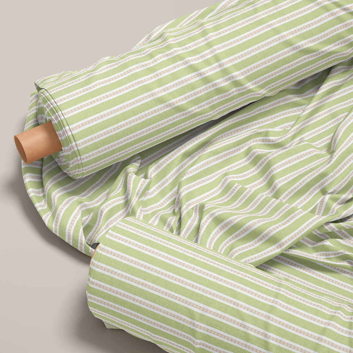 Green Smoke Stripes Print