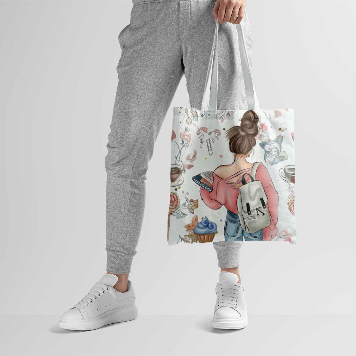 Girl on the Go Canvas Tote Bag