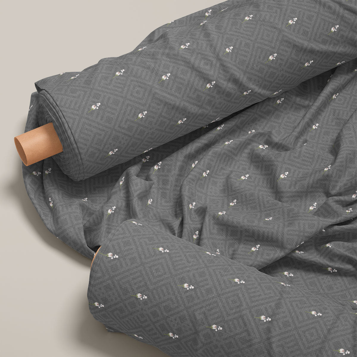 Fuscous Grey Aconite Floral Print