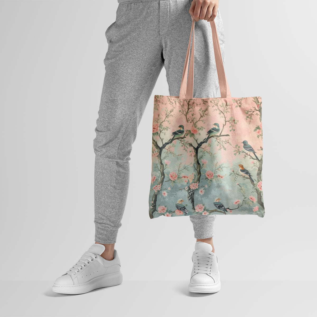 Bluebirds in Blossom Garden Art Tote Bag