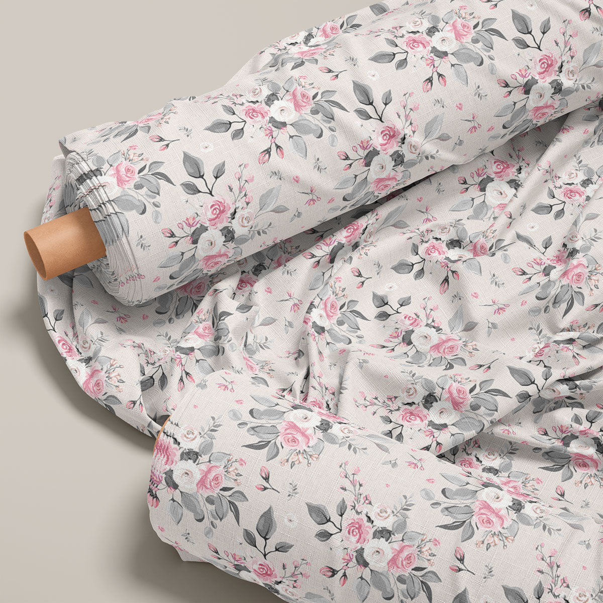 Cloud & Cordovan Roses Floral Print