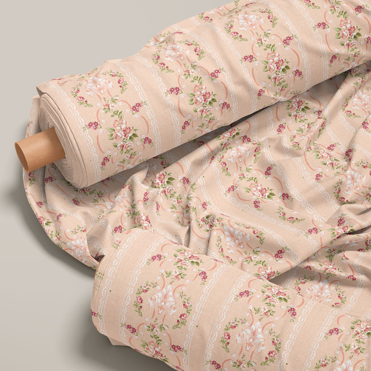 Pale Chestnut Lily Floral Print