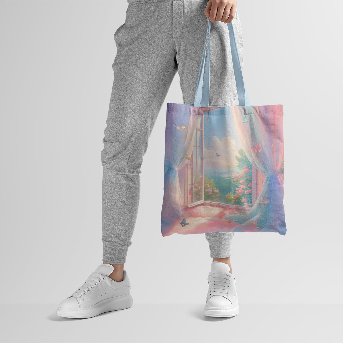 Butterfly Breeze Pastel Window View Tote Bag