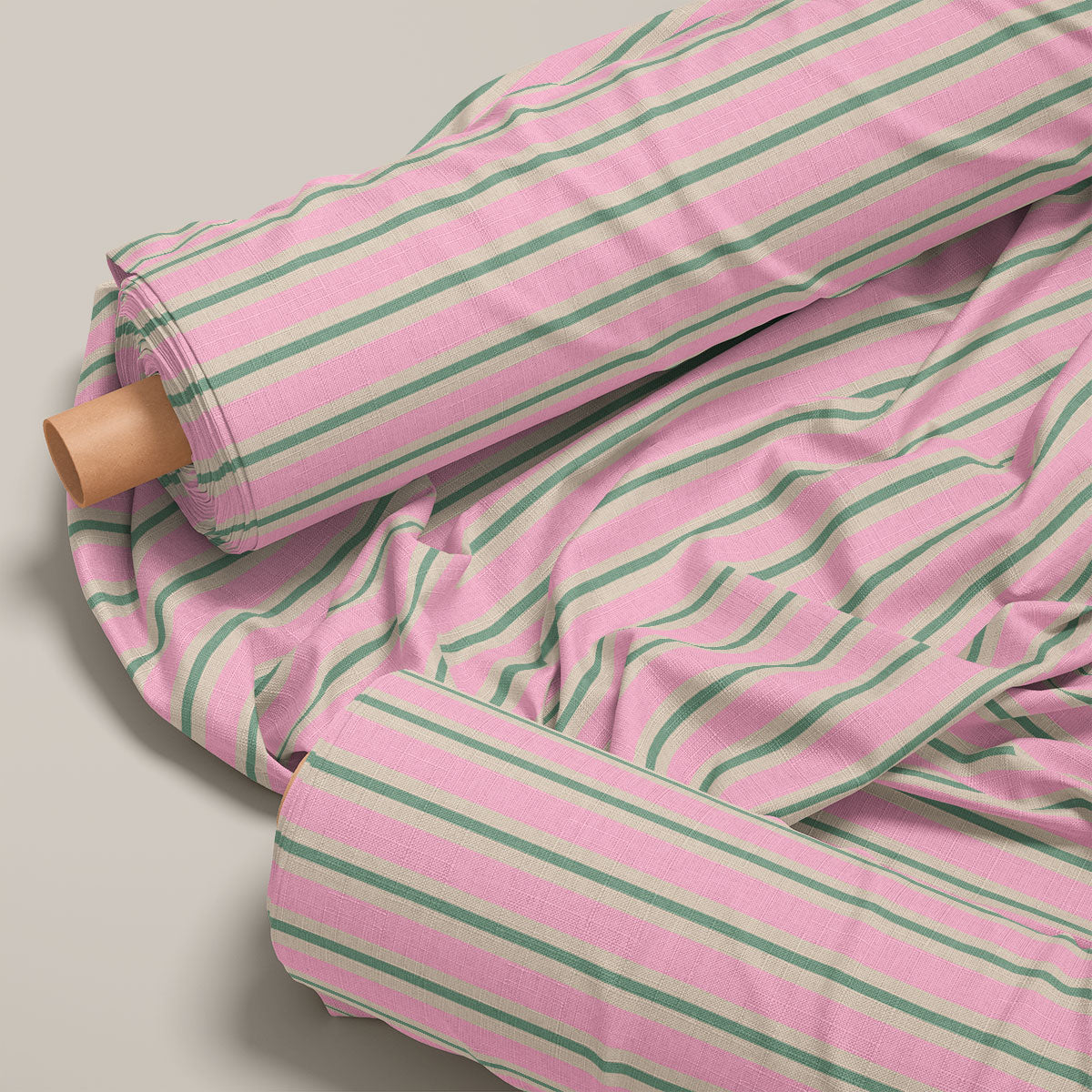 Muted Pink Stripes Print