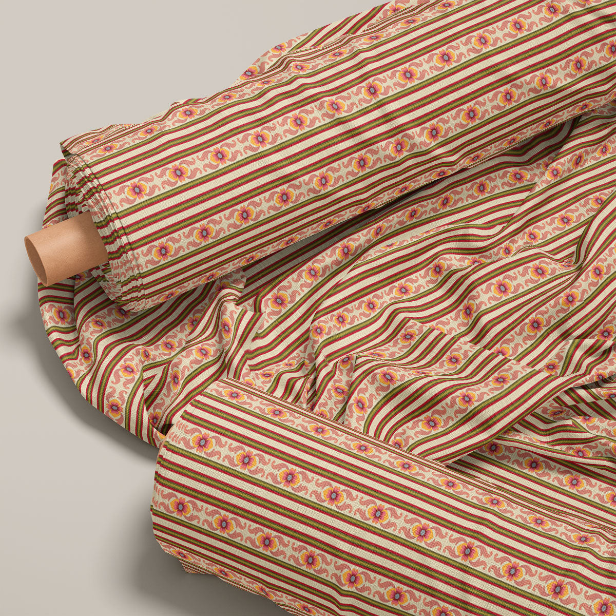 Cocoa Bean Stripes Print