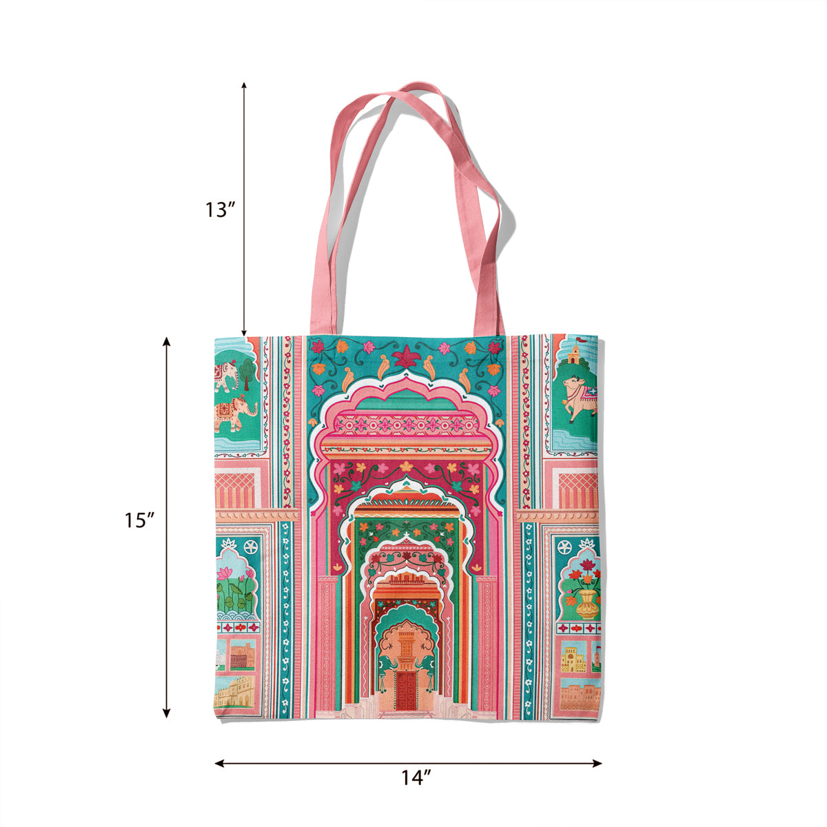 Jaipur Inspired Canvas Tote Bag