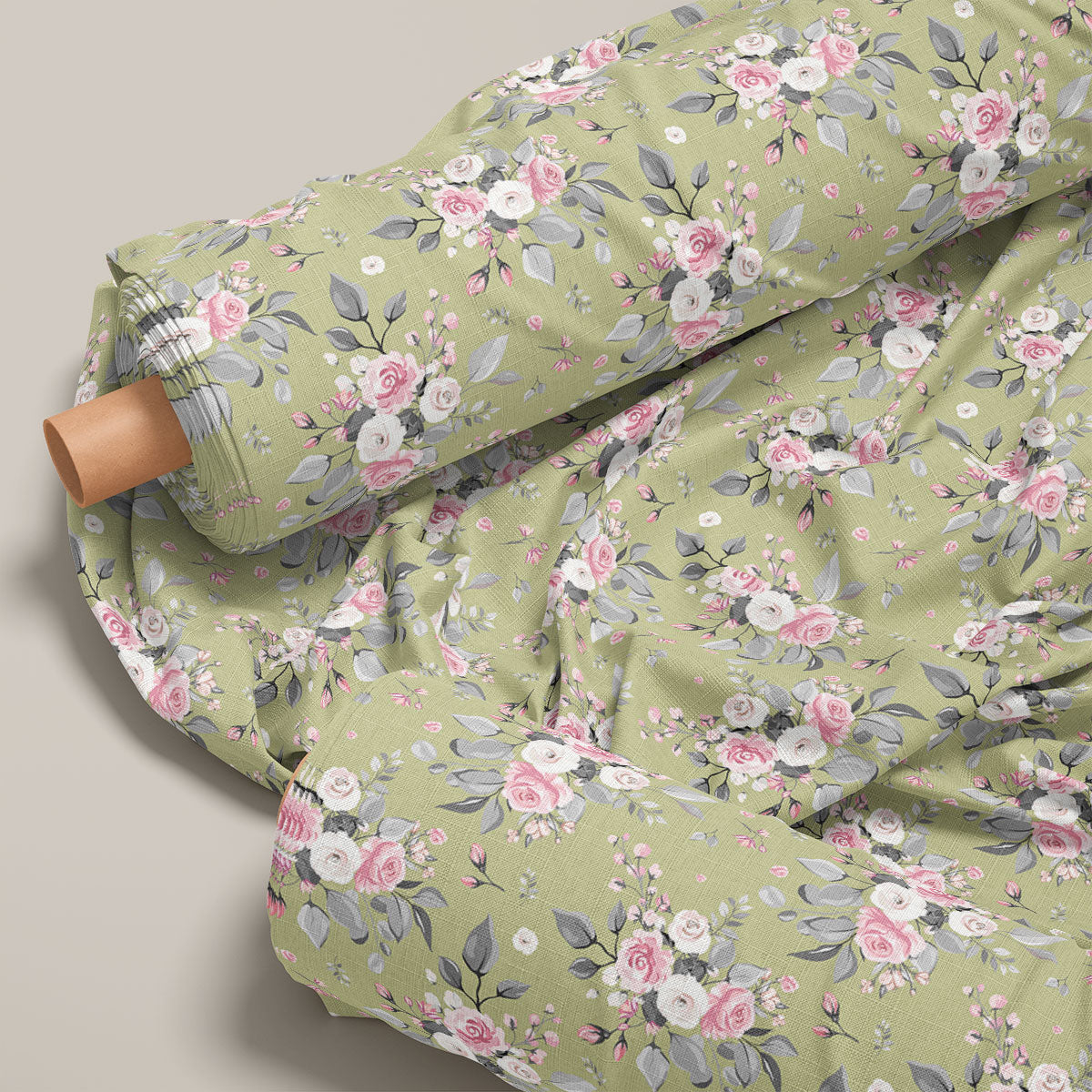 Iron & Tulip Pink Roses Floral Print