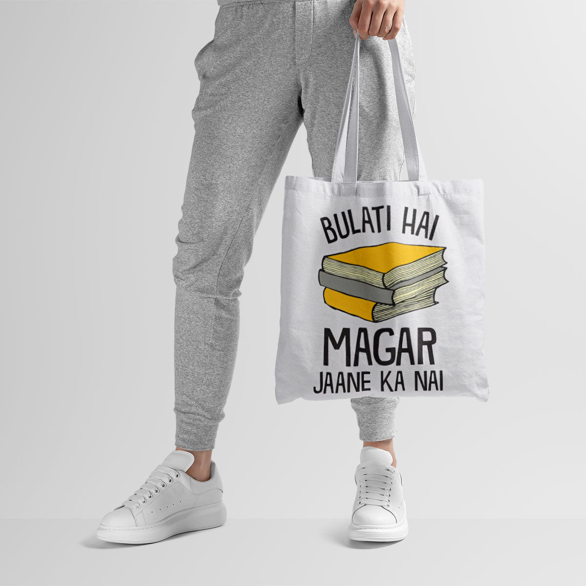 Bulati Hai Magar Jaane Ka Nai Canvas Tote Bag