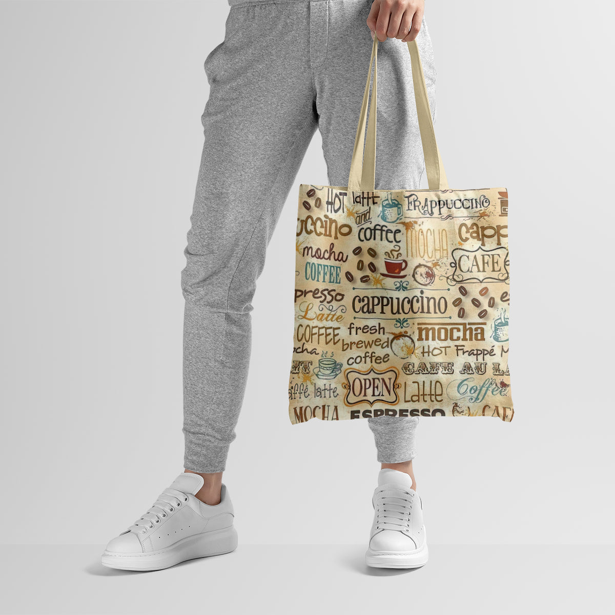 Vintage Coffee Words Café Collage Tote Bag
