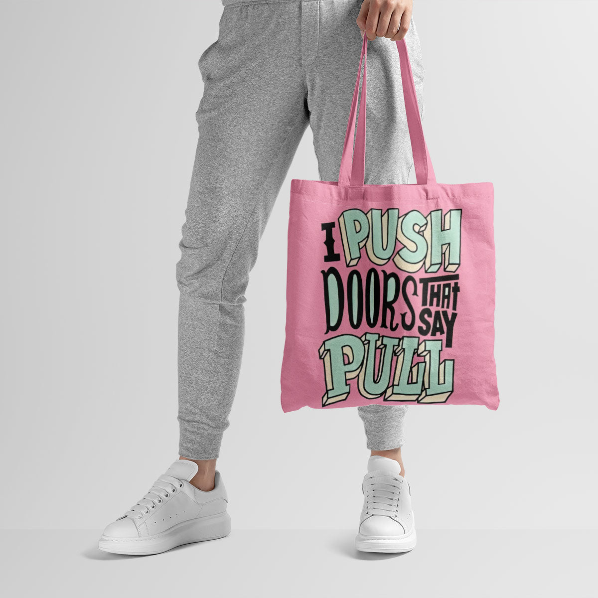 I Push Doors Canvas Tote Bag